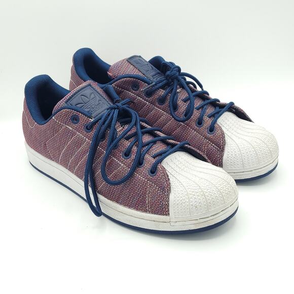 Adidas Superstar Woven Men\'s Shell Toe red blue purple Size 11 main image 8